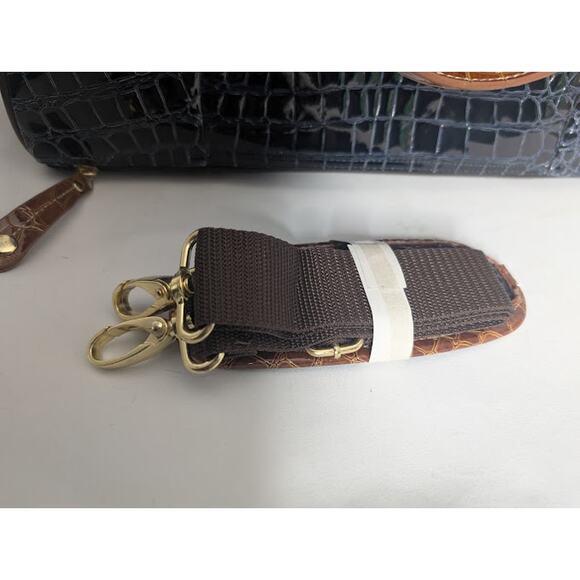 SAMANTHA BROWN Over Night faux crocodile Bag Contemporary Travel Preppy glam - Picture 12 of 12